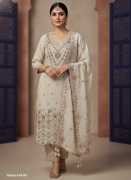 Women's Embroidered Suit Set with Dupatta